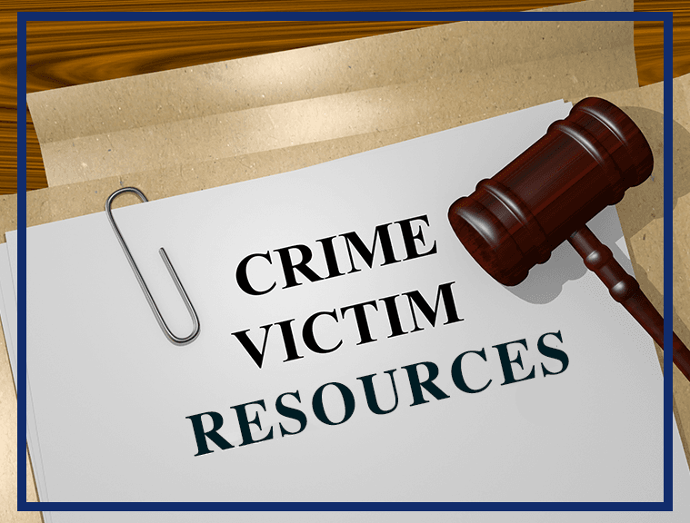 File Folder labeled Crime Victim Resources