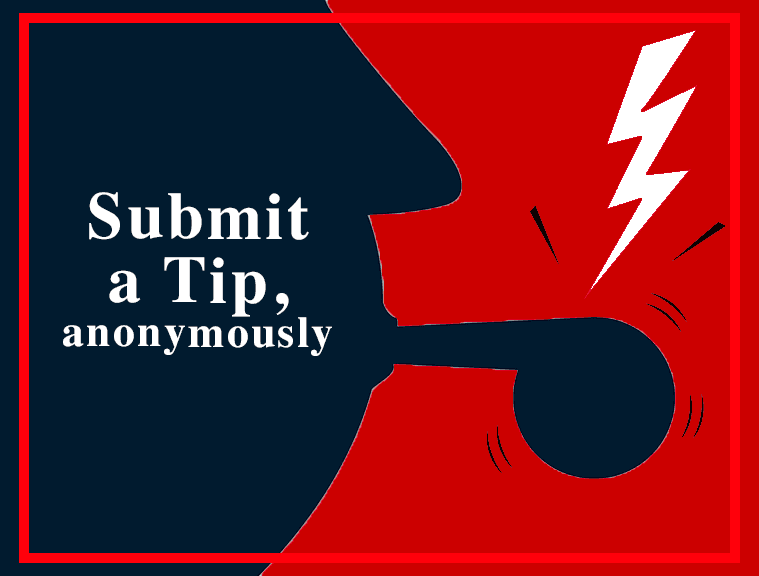 Silhouette of a whistle blower